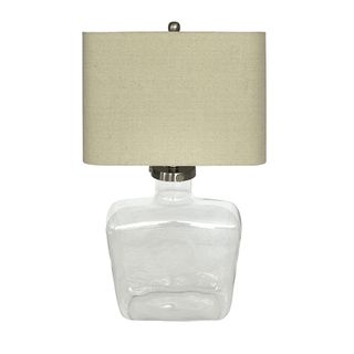Fillable Bottle Lamp W Linen Shade