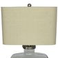 Fillable Bottle Lamp W Linen Shade