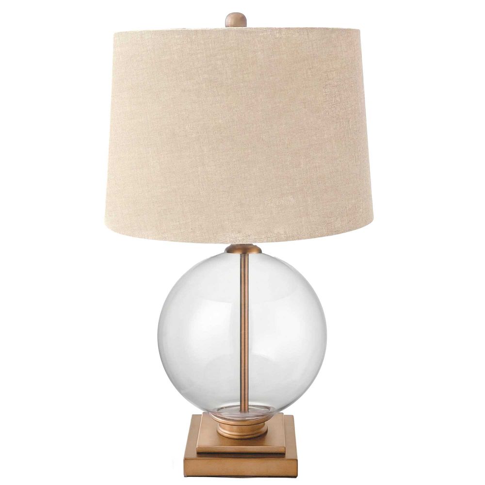 Glass & Brass Small Table Lamp, Table Lamps, Collection