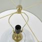 Ellyn Glass and Brass Lamp with White Linen Shade