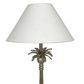 Nickel Pineapple Leaf Lamp W/White Shade