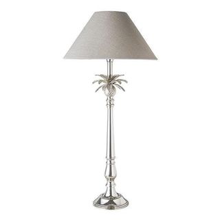 Nickel Pineapple Lamp 40/16 Natural Shade