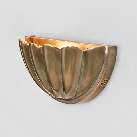 Half Moon Shell Shade Wall Light Small