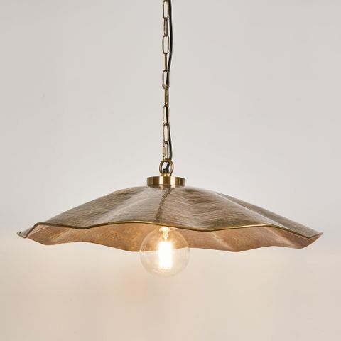 Melville Ceiling Pendant Hammered Antique Brass