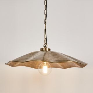 Melville Ceiling Pendant Hammered Antique Brass