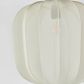 PUMPKIN CEILING PENDANT MEDIUM IVORY with Black Cord Drop