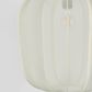 PUMPKIN CEILING PENDANT LARGE IVORY with Black Cord Drop