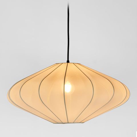 Torpido Ceiling Pendant Ivory with Black Cord Drop