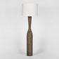 Callum Timber Floor Lamp Base With White Shade