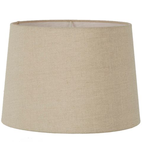 Linen Drum Lamp Shade XXXL Dark Natural