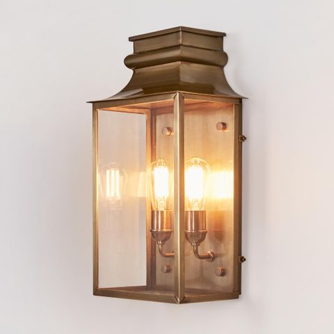 Westpoint Outdoor Wall Light Antique Brass