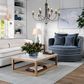 9 Arm Taupe Iron Chandelier 9 Lights