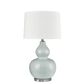 Sutton Light Blue Table Lamp & White Shade