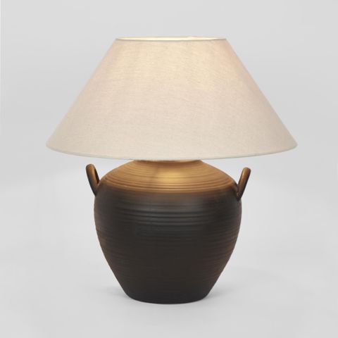 Camille Black Table Lamp & Shade