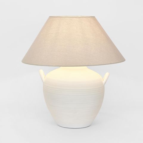 Camille White Table Lamp & Shade