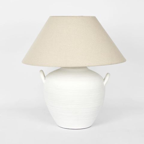 Camille White Table Lamp & Shade