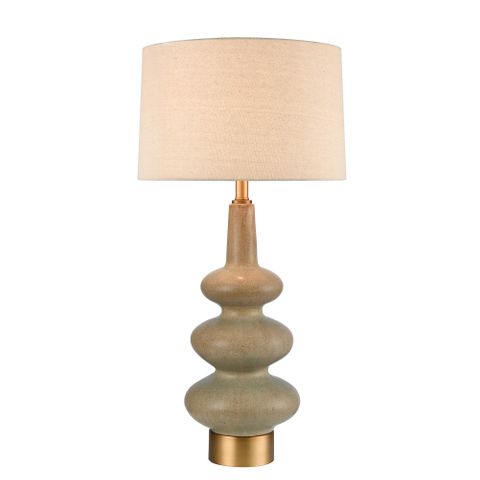 Linden Sandstone Table Lamp & Linen Shade