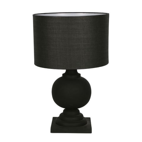 Coach - Black - Turned Wood Ball Balustrade Table Lamp