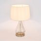 Lustre Teardrop Table - Clear - Stone Effect Glass Teardrop Table Lamp