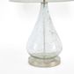 Lustre Teardrop Table - Clear - Stone Effect Glass Teardrop Table Lamp