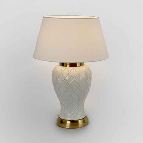 Berkley Ceramic Table Lamp Base Ivory