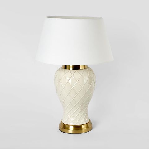 Berkley Ceramic Table Lamp Base Ivory