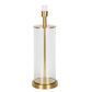 Iris Glass Table Lamp Base Antique Brass