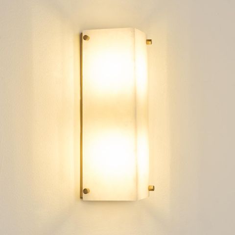 Tubular Alabaster Wall Light