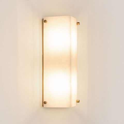 Tubular Alabaster Wall Light
