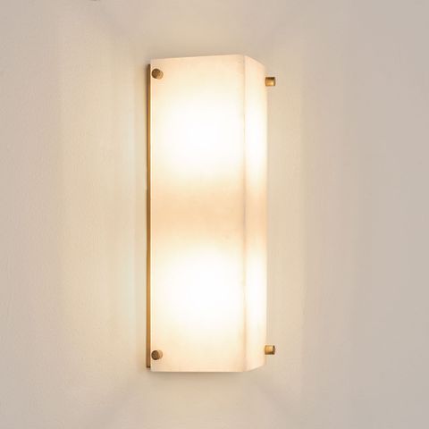 Tubular Alabaster Wall Light