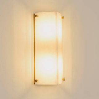 Tubular Alabaster Wall Light