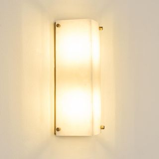 Tubular Alabaster Wall Light