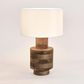 Circa Timber Table Lamp Small White Shade