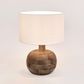 Arum Timber Table Lamp White Shade