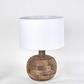 Arum Timber Table Lamp White Shade