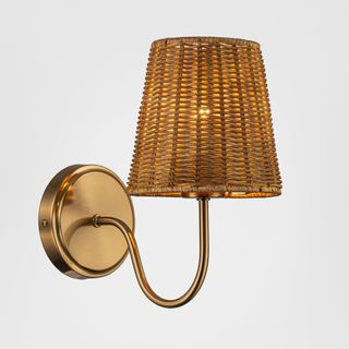 Athens Wall Light Antique Brass with Shade