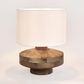 Circa Timber Table Lamp Large White Shade