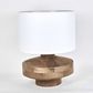 Circa Timber Table Lamp Large White Shade