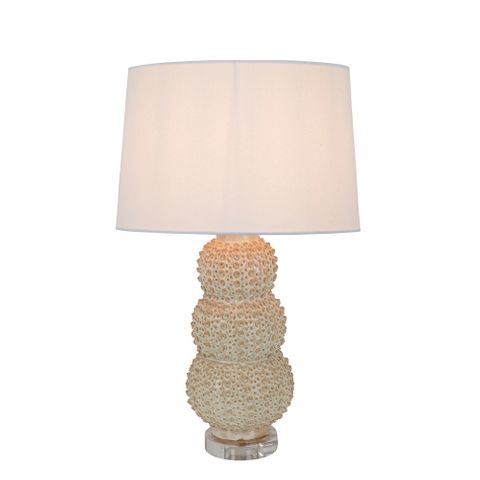 Sea Urchins Ceramic Table Lamp Base Cream