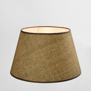 Basket Weave Taper Lamp Shade Large Brown