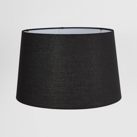 Linen Drum Lamp Shade Large Black