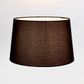 Linen Drum Lamp Shade Large Black