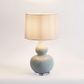 Sutton Light Blue Table Lamp & White Shade