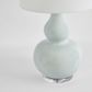 Sutton Light Blue Table Lamp & White Shade