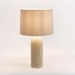 Olsen Travertine Table Lamp & Linen Shade