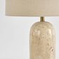 Olsen Travertine Table Lamp & Linen Shade