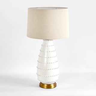 Grace White Table Lamp & Linen Shade