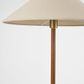 Huntley Leather & Brass Floor Lamp & Linen Shade