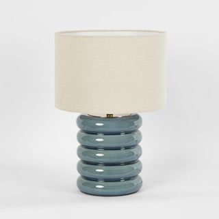 Bentley Blue Table Lamp & Linen Shade