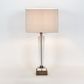 Monument Hand Cut Crystal Lamp & Natural Linen Shade